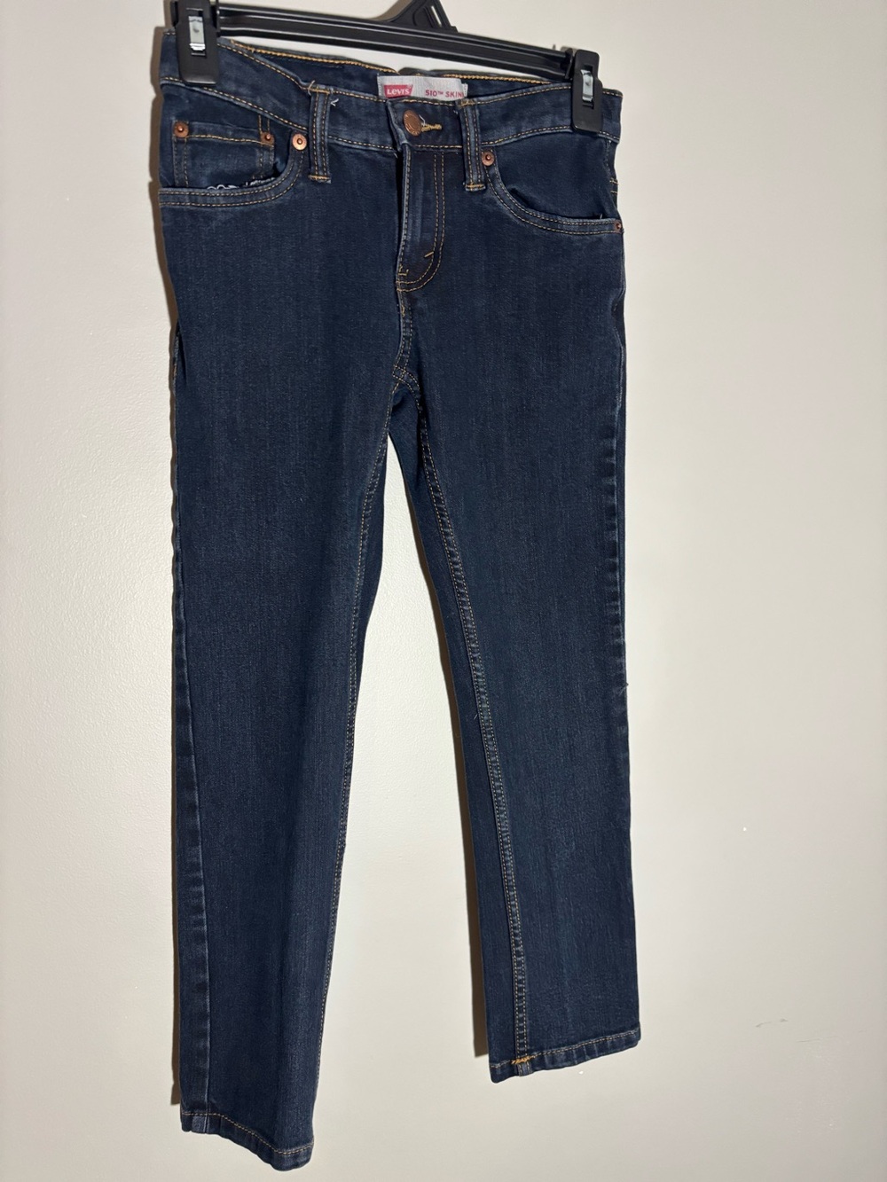 Levi’s 510 Skinny Jeans Boys Size 8 Reg 24x22 Dark Wash Never Been Worn